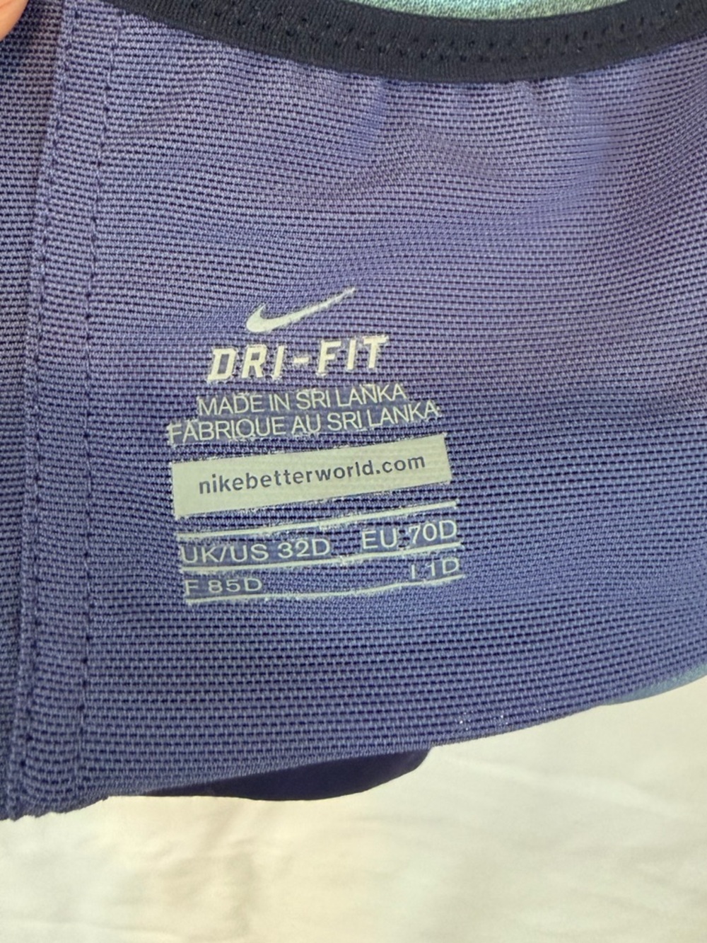Nike Gradient Blue Racerback Sports Bra - Picture 7 of 7